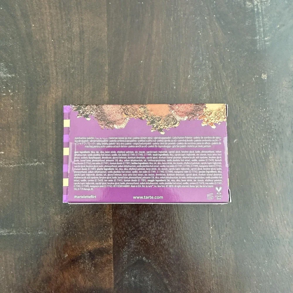 Tarte Tartelette Flirt Eyeshadow Palette Neutral 0.85g X6 New Matte Shimmer NEW